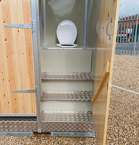 Compost Toilet Hire Entrance Steps